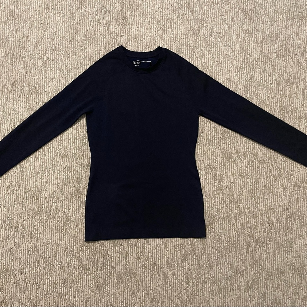 Figs Salta Seamless Longsleeve Underscrub in Navy